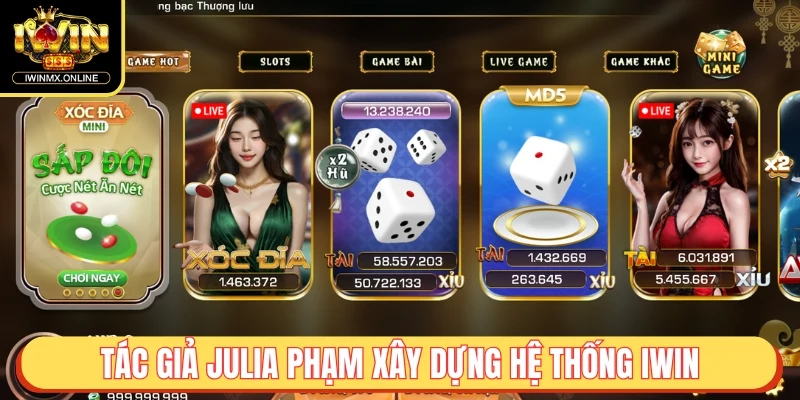 Tác Giả Julia Phạm - Hành Trình Và Thành Tựu Cùng iWIN 2 Tác giả Julia Phạm xây dựng hệ thống iWin